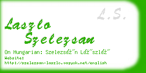 laszlo szelezsan business card